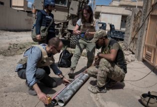CAR field team documenting captured ISIS materiel, West Mosul